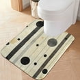 thumbnail image 2 of Yayeee Bath Rug for Bathroom Floor Non Slip Rectangle Fluffy Soft Absorbent Mat, 16"x24", Stripes Pattern, 2 of 7