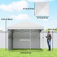 thumbnail image 3 of Outsunny 10' x 10' Pop Up Canopy Tent with Removable Sidewalls Carry Bag, 3 of 10