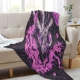 thumbnail image 6 of 70x55 Inches Glow in The Dark Blanket Cozy Throw Camping Blankets for Home and Outdoor Use Astronauts Surrounded by Smoke, 6 of 8