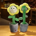 thumbnail image 7 of Custom Dancing Talking Sunflower With Face,Personalized Singing And Dancing Flower,Fun Novelty Gifts Plush Electronic Toys Interactive Stuffed Animals Pink - 36X15CM, 7 of 7