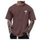 thumbnail image 1 of Camisetas Sueltas de Verano de Manga Corta con Cuello Redondo para Hombres Camiseta de Moda con Letras Creativas Gráficas Estampado Retro Tops Casuales Deportivos de Calle Marrón/L, 1 of 5
