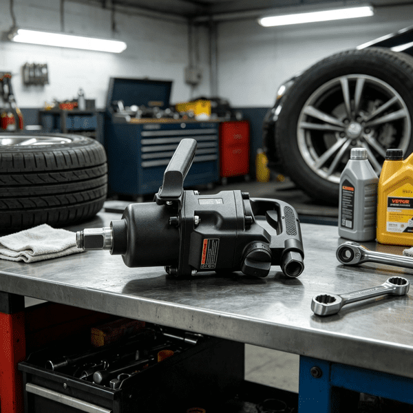 1 Inch Pneumatic Impact Wrench, 2730 ft-lbs Reverse Torque, Lightweight Air Impact Gun with 2 Handles, Heavy-Duty Tool for Repairs & Maintenance