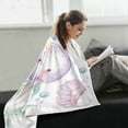 thumbnail image 2 of Wobogo Jellyfish Shell Figure Soft Cozy Fluffy Double Sided Blankets for Couch Sofa Chair Bed Camping Picnic Travel Lightweight Bed 60×90inch, 2 of 7