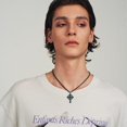 thumbnail image 5 of Coachuhhar Cross Necklace for Men 925 Sterling Silver Crucifix Crown of Thorns Pendant Necklace Religion Catholic Jewelry Gifts for Father Husband Son, 5 of 8