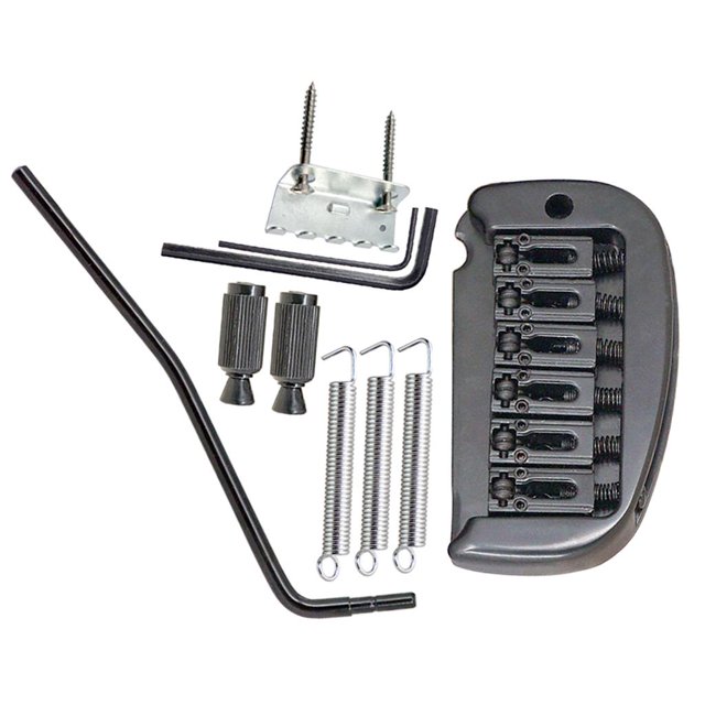 Negro 1 Saddle Tremolo Bridge para piezas de guitarra eléctrica shamjiam Puente de Tremolo de guitarra eléctrica