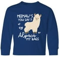 thumbnail image 3 of Inktastic Meemaw's You Say Alpaca My Bags Long Sleeve Youth T-Shirt, 3 of 5