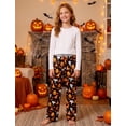 thumbnail image 2 of Girls Halloween Sleep Pants 7 14t Kids Jack O Lantern Pumpkin Print Pajama Bottoms Elastic Waist Loungewear For Preteens Nightwear, 2 of 6