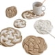 thumbnail image 5 of insstyletablematlinenstrawwovencoasterpotmatcottonthreadanti-scaldingheatinsulationpadroundmat, 5 of 5