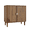 Walnut(2 Doors), variant on Semiocthome Sideboard Buffet Cabinet with 1 Shelf and Line Groove Design, Kitchen, Walnut
