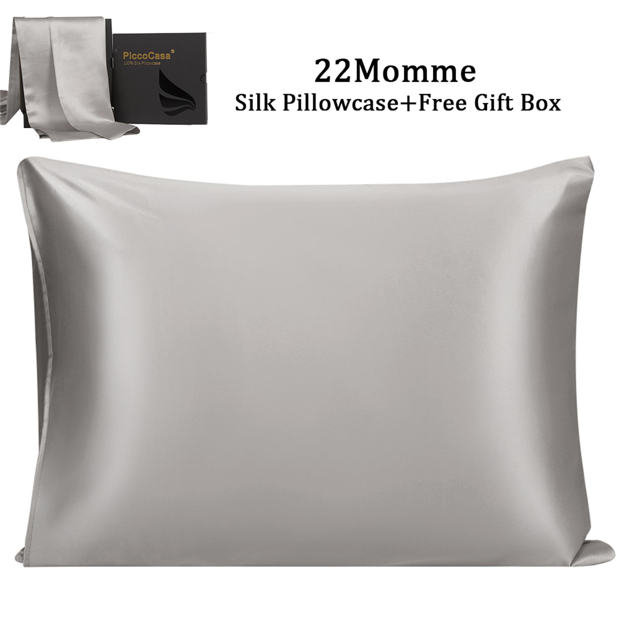 Silk Pillowcase Both Sides 22Momme Pure Silk With Gift Box Silk Pillow