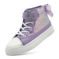 thumbnail image 4 of Toddler Sneakers for Girls Boys, Kids Canvas High Top Fashion Sparkle Sequins Bow Shoes Running Walking Casual Adjustable Strap Shoes, 4 of 7