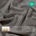 thumbnail image 4 of THXSILK Silk Duvet Cover, 19 Momme 100% 6A+ Top Grade Mulberry Silk, Quilt/Comforter Cover with Zipper & Coner Tie（Dark Gray,King Size）, 4 of 6