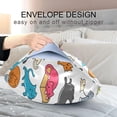 thumbnail image 5 of Color Cartoon Cat Satin Pillowcase for Hair and Skin Silk Pillowcase, Standard Size(20x26 inches) - Slip Cooling Satin Pillow Covers with Envelope Closure（306） Home Decor Gifts, 5 of 7