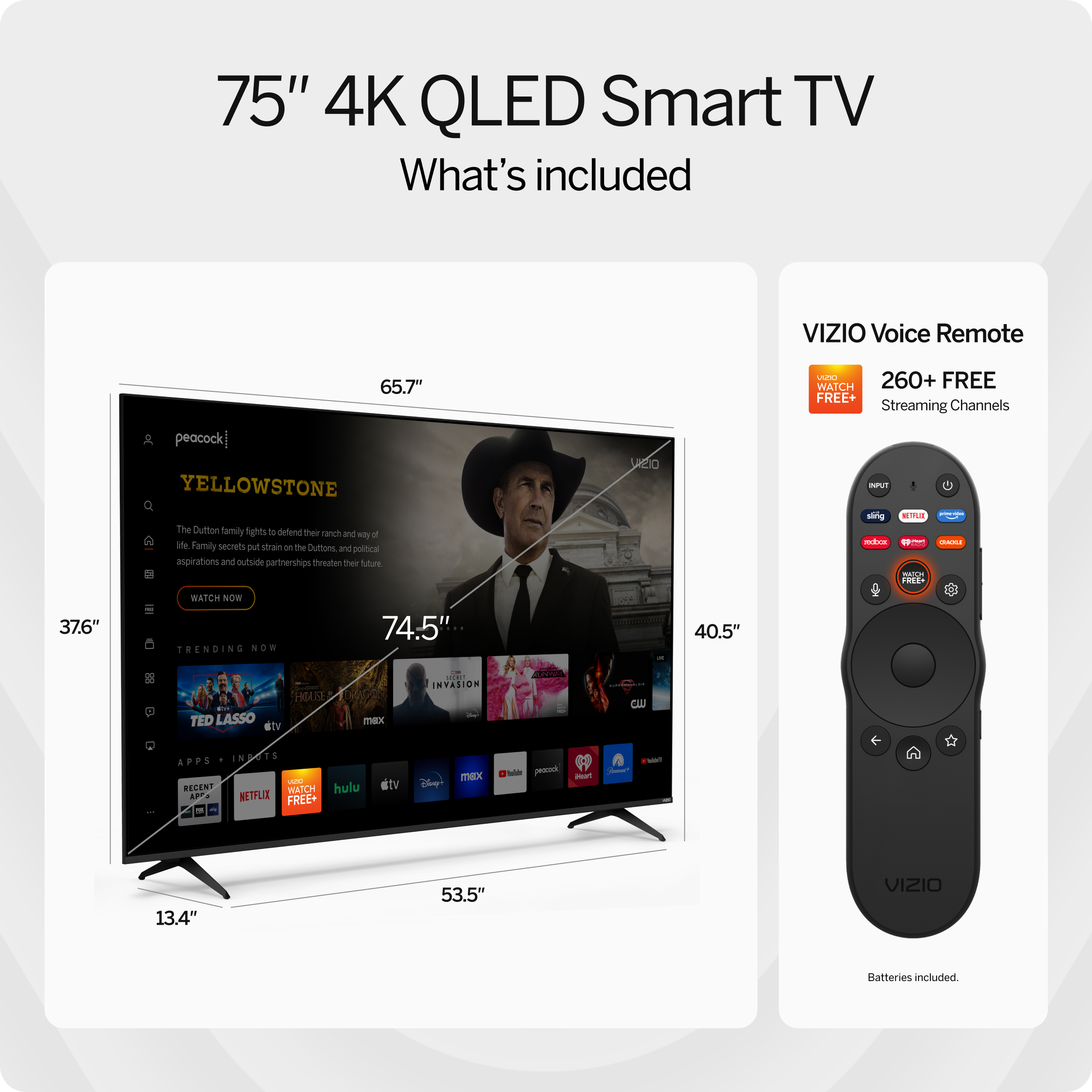VIZIO 75" Class Quantum 4K QLED HDR Smart TV (NEW) M75Q6-L4 - image 5 of 24