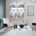 thumbnail image 6 of Summer Ocean Starfish Coral Curtain Tier and Valance Set 3 Piece, Marine Creature Theme 3-inch Rod Pocket Window Tier Curtains Valance for Kitchen Living Room, 6 of 9