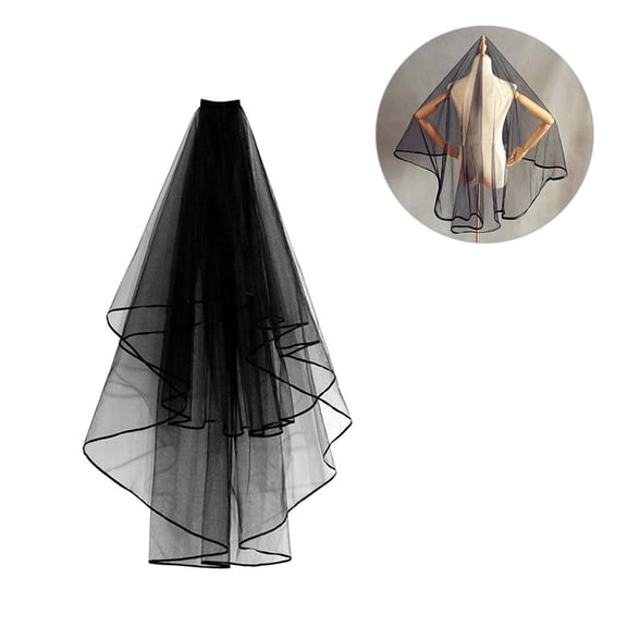 Milisten Vintage Chapel Veil Decoration with Tulle Material 1Pack for Women on Bridal Shower