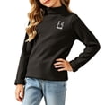 thumbnail image 6 of SELONE Mock Neck Sweatshirt Kids Long Sleeve Layering Top Comfy Knitted Solid Sweatshirts Girls Fall Outfits 1-12Y, 6 of 6