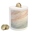 thumbnail image 2 of Marble Print Piggy Bank, Onyx Stone Textured Natural Style Featured Scratches Illustration, Ceramic Coin Bank Money Box for Cash Saving, 3.6" X 3.2", Pale Grey Peach, by Ambesonne, 2 of 4