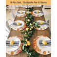 thumbnail image 4 of 15 Inch Round Placemats Set of 4, Orange Pumpkins Fall Non Slip Heat Insulation PP Table Mats, Rustic Thanksgiving Maple Leaf Washable Place Mats for Kitchen Dining Party Table Decor, 4 of 7