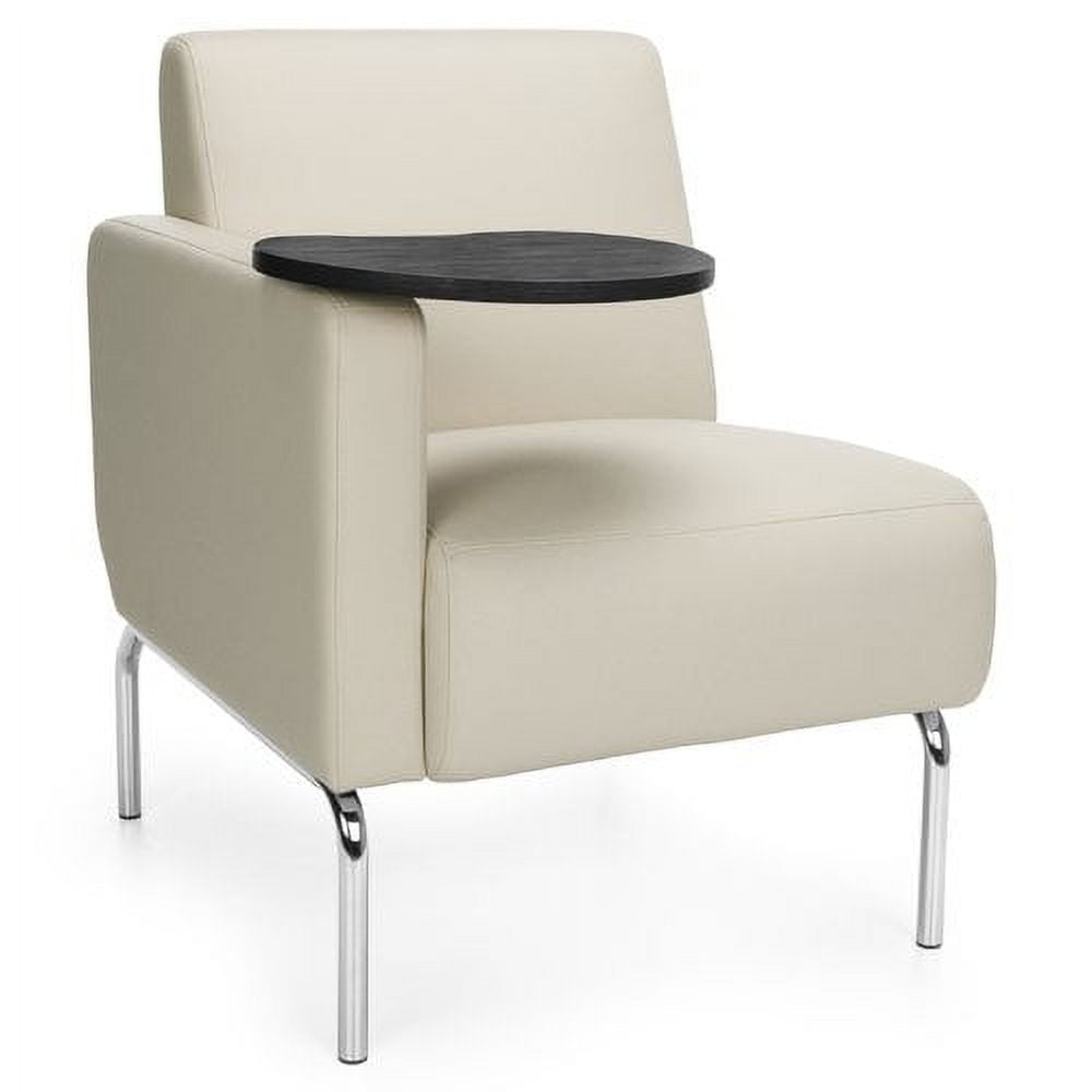 OFM Triumph Series Model 3001LT Polyurethane Modular Left Arm Lounge Chair with Tungston Tablet, Black