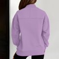 thumbnail image 5 of Posijego Women's Mock Neck Sweatshirts Trendy Long Sleeve Solid Color Pullover Sweatshirt with Pockets Fall Winter, 5 of 7
