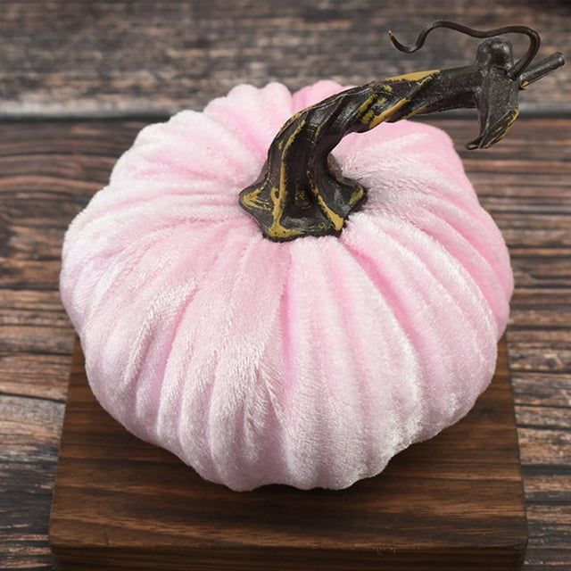 Xihbxyly Decoración de Calabaza de Terciopelo, Material de Terciopelo Elástico Suave, Elegantes Colores Festivos, Perfecto para Fiestas de Otoño, Acción de Gracias, Halloween, Tamaño de 7.9 Pulgadas,