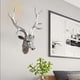 thumbnail image 5 of Decoración de pared con cabeza de ciervo y astas de ciervo, arte decorativo moderno para oficinas y hoteles. plata, 5 of 8