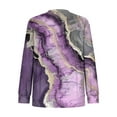 thumbnail image 3 of MELDVDIB Womens Fashion Printed Sweatshirt Fall Winter Long Sleeve Oversized Hoodless Sweatshirt Casual Crewneck Pullover Tops Purple 2XL, 3 of 5