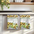 thumbnail image 7 of Sunflowers Kitchen Towels Set of 4, Spring Farmhouse Country Truck Leaf Wood Grain Absorbent Dish Towels for Kitchen, Microfiber Hand Towel, Quick Drying Tea Towel for Cleaning Decorative Dishcloths, 7 of 7