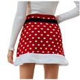 thumbnail image 5 of Vestidos Ajustados Para Mujer, Traje de Navidad, Bordado de Empalme, Falda Acampanada de Punto, Cintura Elástica, Paquete de Navidad, Falda A La Cadera Odeerbi  ODB186437, 5 of 5
