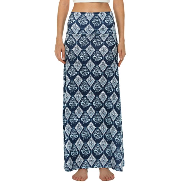 Gibobby faldas para niña Beach Boho Dress Long Beach Line Prints Maxi Holiday Summer A Vestido de mujer Falda midi(Azul, L)