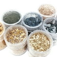 thumbnail image 3 of Wrapables Chunky Glitter for Hair Face Makeup Nail Art Decoration (8 Colors), Gold & Silver, 3 of 4