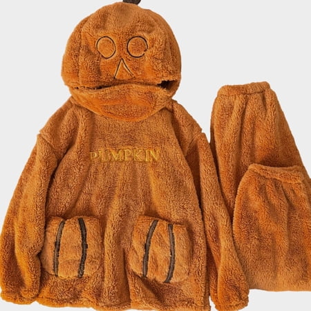 Silly Goofy Onesie for Adults - Frog Onesie Cute Funny Monster Pajamas Fleece Jumpsuit Hooded 2026 Fashion Cozy Plush Loungewear (No Shoes Included and Comb) Orange XL