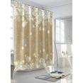 thumbnail image 3 of Fsddascl Beige Snowflake Christmas Shower Curtain Set - Extra Long 72" x 96" Washable Bathtub Curtain with 12 Hooks, Winter Xmas Snowflake Farmhouse Waterproof Fabric Shower Curtains for Bathroom, 3 of 6