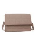 thumbnail image 1 of Bolso de mujer PU cuero felpa Vintage Flap elegante bandolera (caqui), 1 of 2