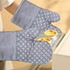thumbnail image 3 of Juego de 4 Manoplas y Agarraderas para Horno | Guantes Resistentes Al Calor Hasta 260 °C | Agarre Antideslizante de Gel de Sílice | Guantes de Cocina Largos y Protectores con Presillas | Seguridad pa, 3 of 5