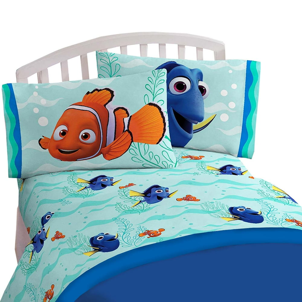 3pc Disney Pixar Finding Dory Twin Bed Sheet Set Finding Nemo Splashy