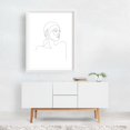 thumbnail image 2 of Liny - Line Drawing Line Art Minimalist Modern Art Abstract Portrait Illustration Sketch White Framed Wall Art Print 6 x 8 inches, 2 of 3