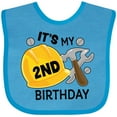 thumbnail image 3 of Inktastic Its My 2nd Birthday with Construction Tools Boys Baby Bib, 3 of 4