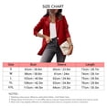 thumbnail image 4 of Chaqueta de traje Color sólido Slim Fit Mangas largas Casual Mujer Chaqueta de oficina para otoño Primavera Rojo S, 4 of 4