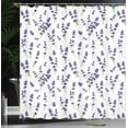 thumbnail image 4 of Ambesonne Botanical Shower Curtain, Lavender Bouquet Romance, 69"Wx70"L, Indigo Olive Green, 4 of 5