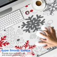 thumbnail image 2 of Long Mouse Pads for Desk,White Christmas Snowflake Pattern Desk Mats on Top Of Desks, Desk Mouse Pad Extra Large with 3mm Non-Slip Base and Stitched Edge for Gaming,Office,Work,Home 47.3x23.6in, 2 of 5