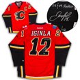 thumbnail image 1 of Jarome Iginla Calgary Flames Signé et Inscrit 2x Maillot de Hockey RBK Fusée /112, 1 of 1
