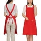thumbnail image 1 of Delantal con peto con bolsillos para mujer - Batas de lona con cuello ajustable para camarera Restaurante Servidores Chefs Big Red WD.WDQZL Hogar, 1 of 6