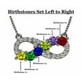 thumbnail image 4 of Nana Infinity 1-6 Mothers Day Birthstone Necklace for Women - Platinum Plated Silver, Stone 3, 4 of 7