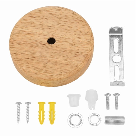 HOT! lamp base concise style modern Ceiling Plate Wooden ceiling holder e27 Lamp fitting chandelier Base DIY lighting accessories Φ100mm Hidden screw