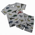 thumbnail image 2 of NOLDARES Toddler Baby Boy Summer Clothes T-Shirt and Shorts Summer Beach Boy Outfits(Grey,2-3 Years), 2 of 8