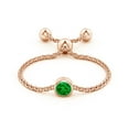 thumbnail image 2 of ANGARA Natural Bezel-Set Round Emerald Bolo Ring in 14K Rose Gold for Women (Size-3mm) | May Birthstone, Birthday, Anniversary, Jewelry Gift for Women | Natural Emerald Ring, 2 of 9