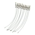 thumbnail image 1 of 10 llaveros de acero inoxidable con forma de cuerda de alambre y lazo metálico para exteriores. plata, 1 of 9