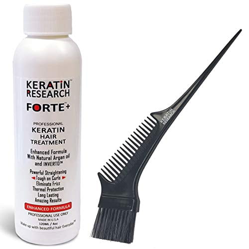 Forte Plus Extra Strength Brazilian Keratin Hair Treatment Professional 120ml Bottle with free Brush Comb Proven Amazing Results Walmart